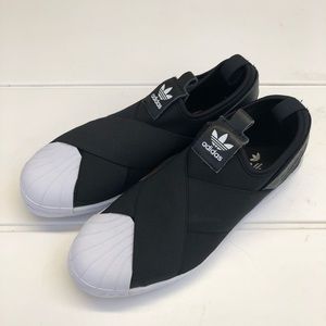 Adidas Superstar Slip-On Shoes in Black, size 7!